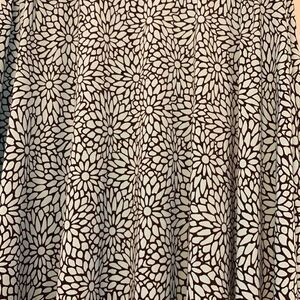 Perceptions brown and blue floral maxi dress. Brown waist rouching Size 8